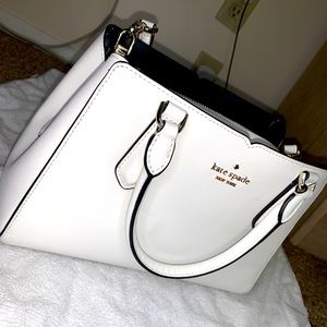 Kate Spade Tippy White Leather Triple Compartment